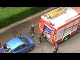 Aversa (CE) - Auto rischia di andare in fiamme, intervengono i Vigili del Fuoco (16.09.16)