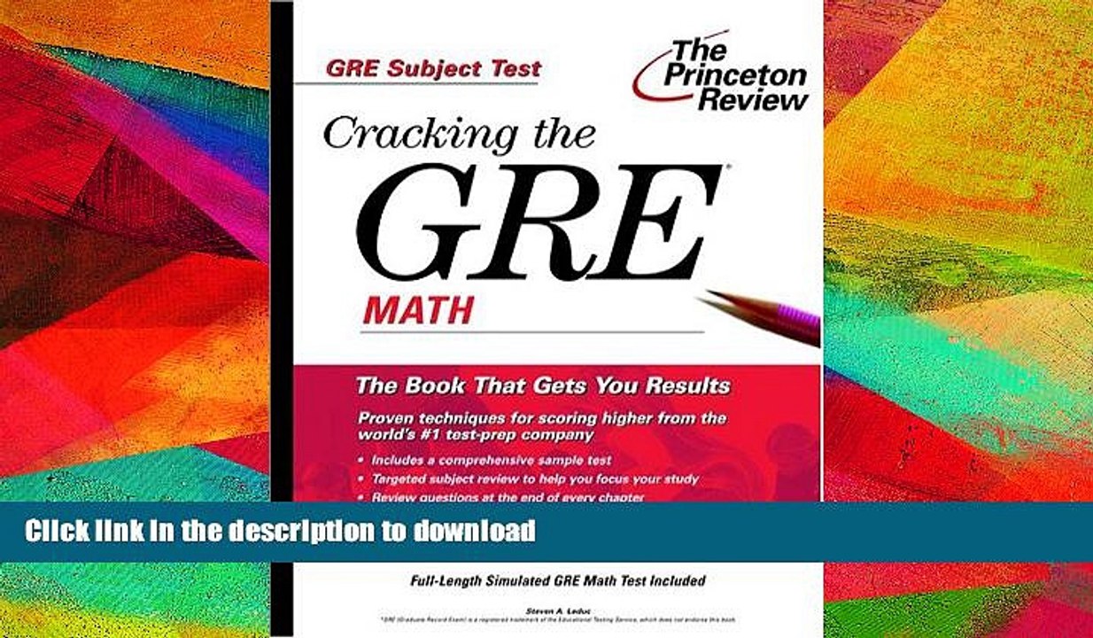 FAVORITE BOOK  Cracking the GRE Math (Princeton Review: Cracking the GRE) FULL ONLINE