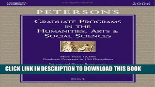[PDF] Grad Guides Book 2:  Humanities/Arts/Soc Scis 2006 (Peterson s Graduate and Professional