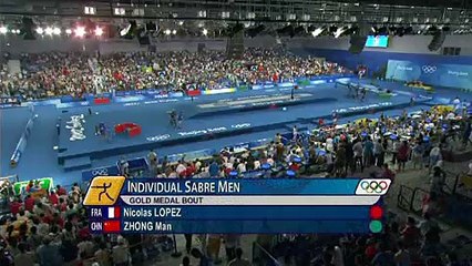 France vs China - Fencing - Men's Individual Sabre - Beijing 2008 Summer Olympic Games-hTbqhbaUkTc
