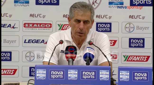 3η ΑΕΛ-Ηρακλής 2-2 2016-17 Συνένευξη τύπου (Novasports)