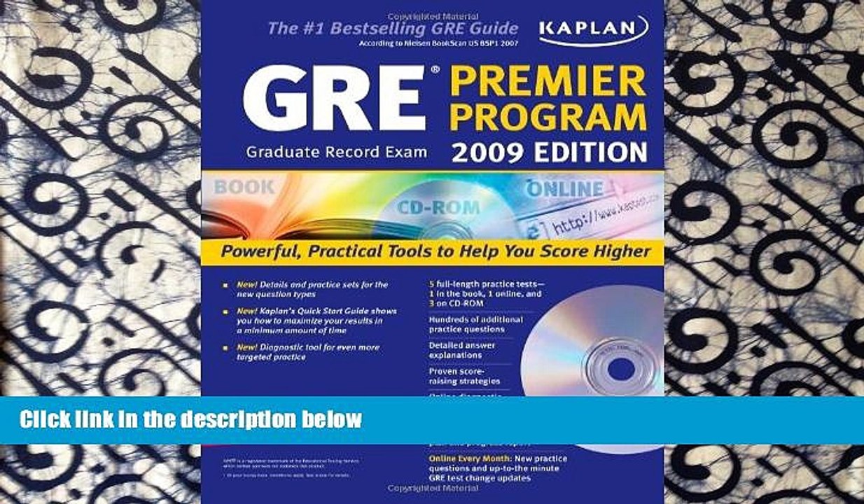 READ book  Kaplan GRE Exam 2009 Premier Program (w/ CD-ROM) (Kaplan GRE Premier Program (W/CD))