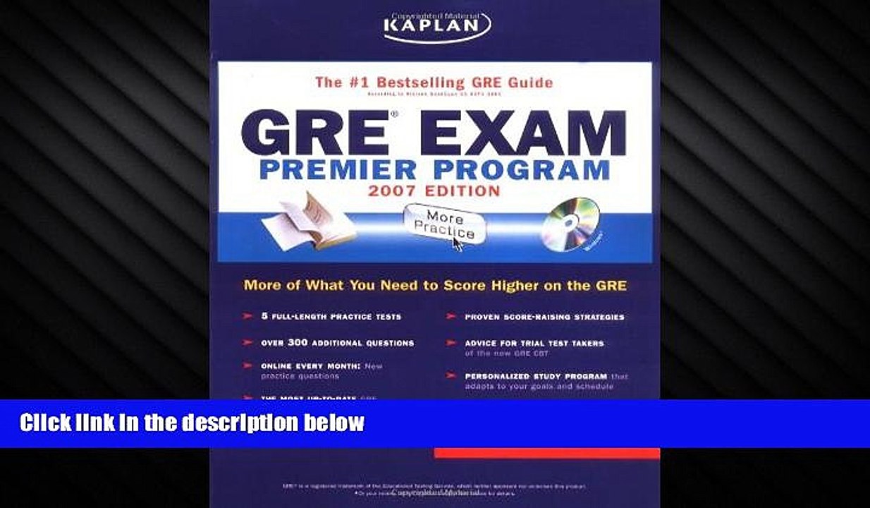 READ book  Kaplan GRE Exam, 2007 Edition: Premier Program (Kaplan GRE Premier Program (W/CD))