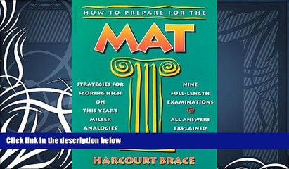 Free [PDF] Downlaod  How to Prepare for the MAT (Miller Analogies Test)  BOOK ONLINE