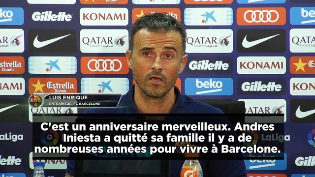 Barcelone - Enrique : Un anniversaire merveilleux pour Iniesta