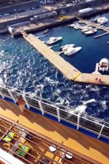 Cruise ship creates small Tsunami