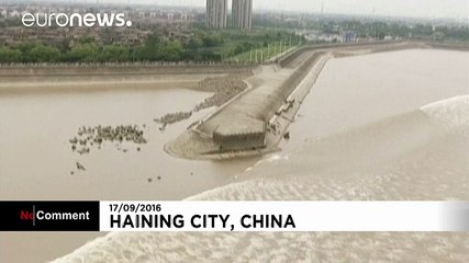 Typhoons bolster world's largest tidal bore