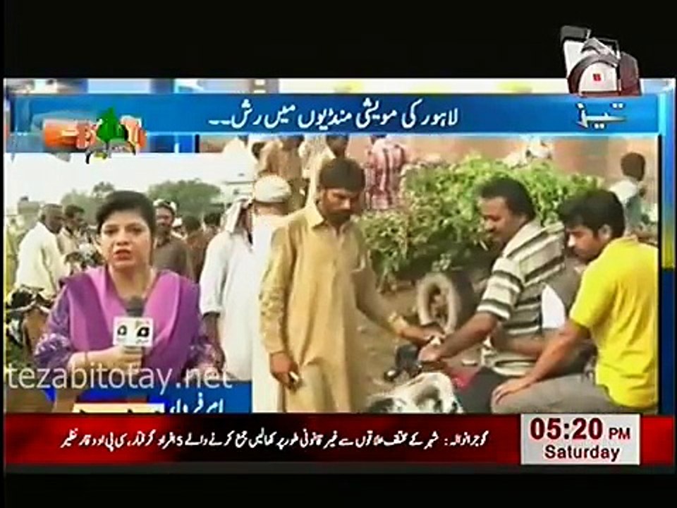 Geo News Bakra Mandi Reporting Tezabi Totay 2015