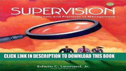 [PDF] Supervision: Concepts and Practices of Management Full Online