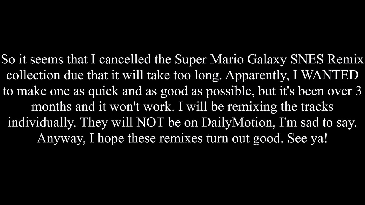 Super Mario Galaxy SNES Remix Collection is Cancelled!!!!