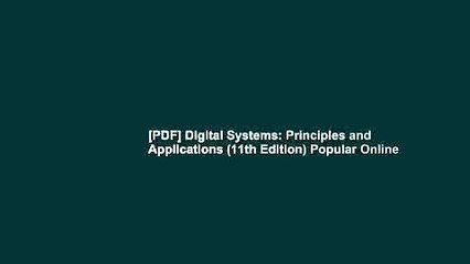 [PDF] Digital Systems: Principles and Applications (11th Edition) Popular Online