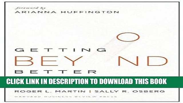 [PDF] Getting Beyond Better: How Social Entrepreneurship Works Full Online