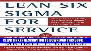 Collection Book Lean Six Sigma for Service : How to Use Lean Speed and Six Sigma Quality to