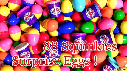 88 Squinkies Playdoh Surprise Eggs Marvel the Avengers Kinder Surprise Simpson Batman SpongeBob Cars