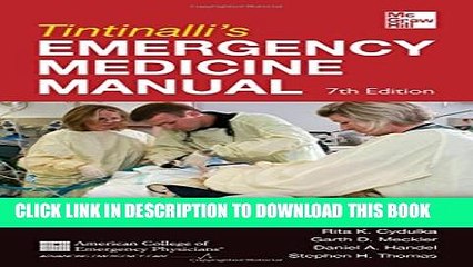 [PDF] Tintinalli s Emergency Medicine Manual 7th Edition Full Online
