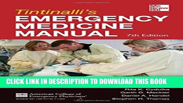 [PDF] Tintinalli s Emergency Medicine Manual 7th Edition Full Online