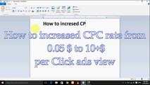 increased Google adsense ads CPC rate 0.05 to 10 $ with 1 click