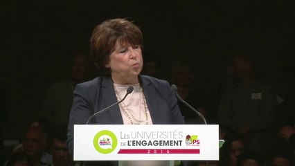 Discours de Martine Aubry à l'Université de l'Engagement à Lomme