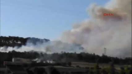 Çanakkale Tarlada Başlayan Yangın Ormana Sıçradı