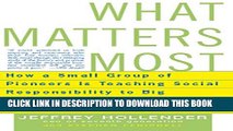 [PDF] What Matters Most: How a Small Group of Pioneers Is Teaching Social Responsibility to Big