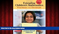 Choose Book Extending Children s Mathematics: Fractions   Decimals: Innovations In Cognitively