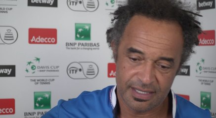 Coupe Davis 2016 #CROFRA - La réaction de Noah après le double