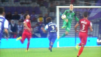 Guingamp's Keeper Kalle Johnsson Red Card For Handball Outside Penalty Area vs Toulouse!