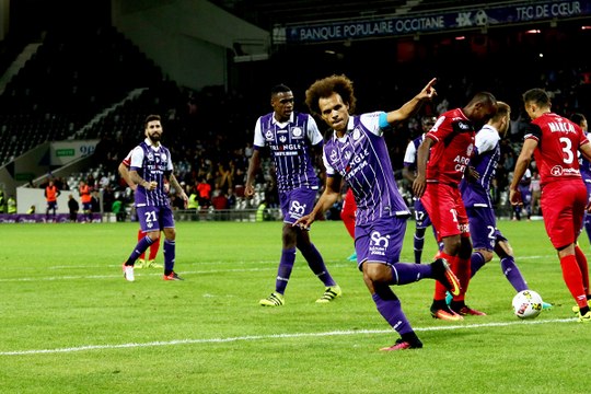 Le pénalty transformé par Martin Braithwaite face à Guingamp