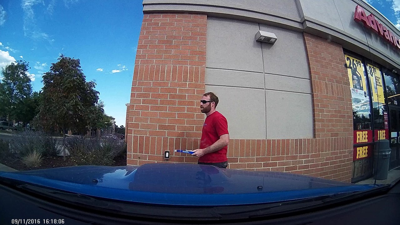 Angry Man Thinks He's Getting Laughed At (Dashcam)