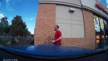 Angry Man Thinks He's Getting Laughed At (Dashcam)