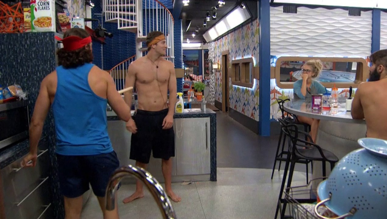 Flirting in the kitchen