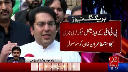 PTI's Saifullah Niazi Resigned From Party Position