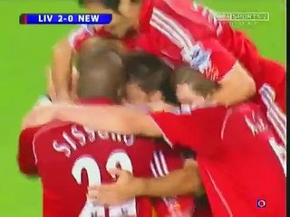 Xabi Alonso Great Goal from Own Half Liverpool v Newcastle