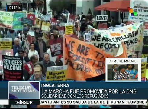 Londres marcha en apoyo y solidaridad con personas refugiadas