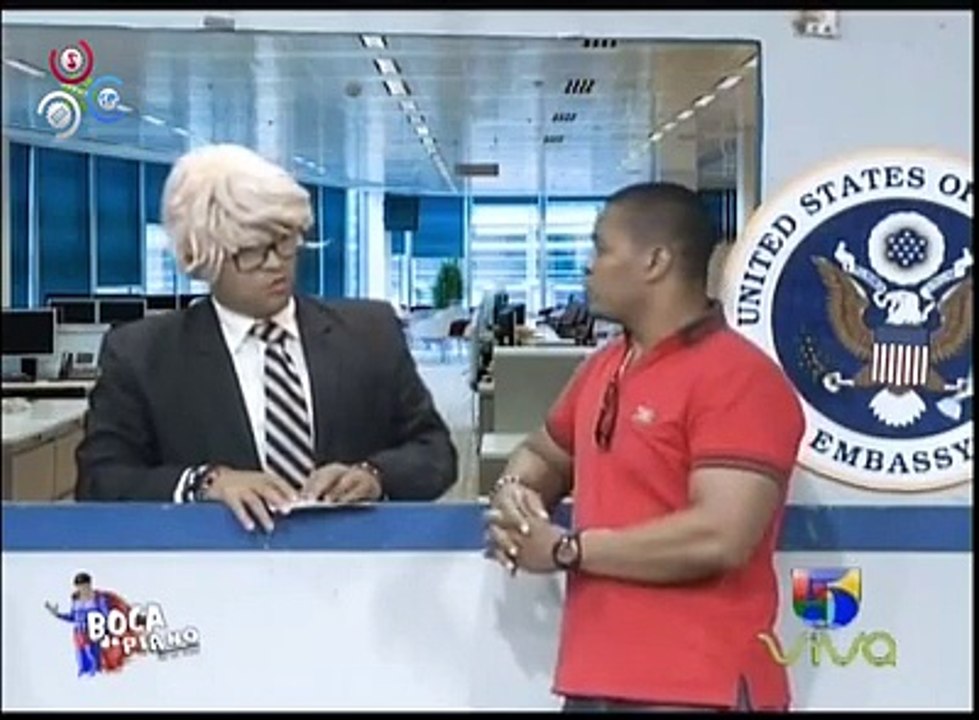 Boca de piano en la parodia del bachatero en busca de su visa