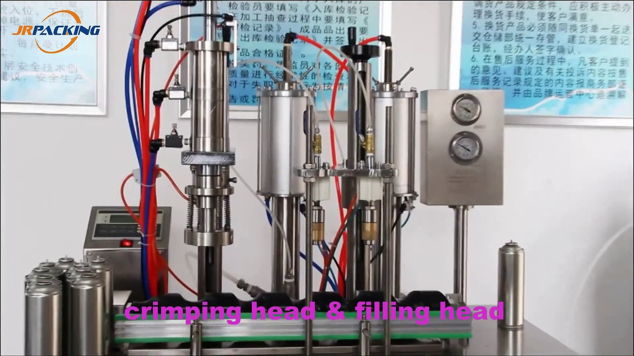 BOV Aerosol Filling Machine with PLC Control for Bag on Valve Aerosol Products 1600GT