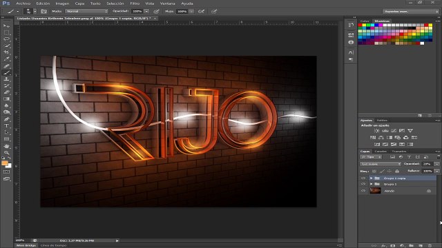 Tutorial texto con Luces en Cinema 4D y Photoshop - jonathanrijoblog.com
