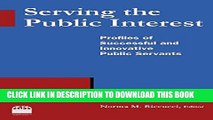 Collection Book Serving the Public Interest: Profiles of Successful and Innovative Public Servants