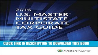 New Book U.S. Master Multistate Corporate Tax Guide (2016)