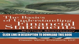 New Book The Basics of Understanding Financial Statements: Learn How to Read Financial Statements