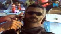 Fan engraves Virat Kohli s face on his head Cricket Highlights