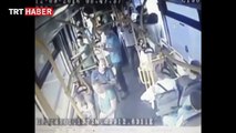 Hemşirenin otobüste darp edilmesi güvenlik kameralarınca kaydedildi