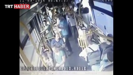 Hemşirenin otobüste darp edilmesi güvenlik kameralarınca kaydedildi
