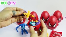 Bóc trứng người nhện bất ngờ – Spiderman candy surprise eggs Children