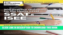 [PDF] 900 Practice Questions for the Upper Level SSAT   ISEE (Private Test Preparation) Full