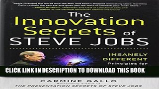 Collection Book The Innovation Secrets of Steve Jobs: Insanely Different Principles for