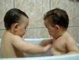Twins Brothers Enjoying Bath Time 2017