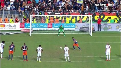 1-0 Ryad Boudebouz Penalty Goal France Ligue 1 - 18.09.2016 Montpellier HSC 1-0