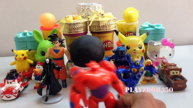 Disney Toys Donald Duck with Disney Cars Lightning McQueen and big hero 6,Egg Surprise Toys for Kids,Toys Videos For kid