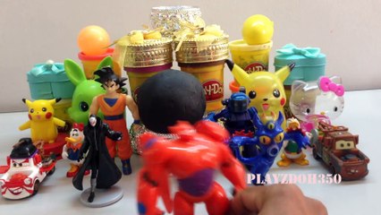 Disney Toys Donald Duck with Disney Cars Lightning McQueen and big hero 6,Egg Surprise Toys for Kids,Toys Videos For kid